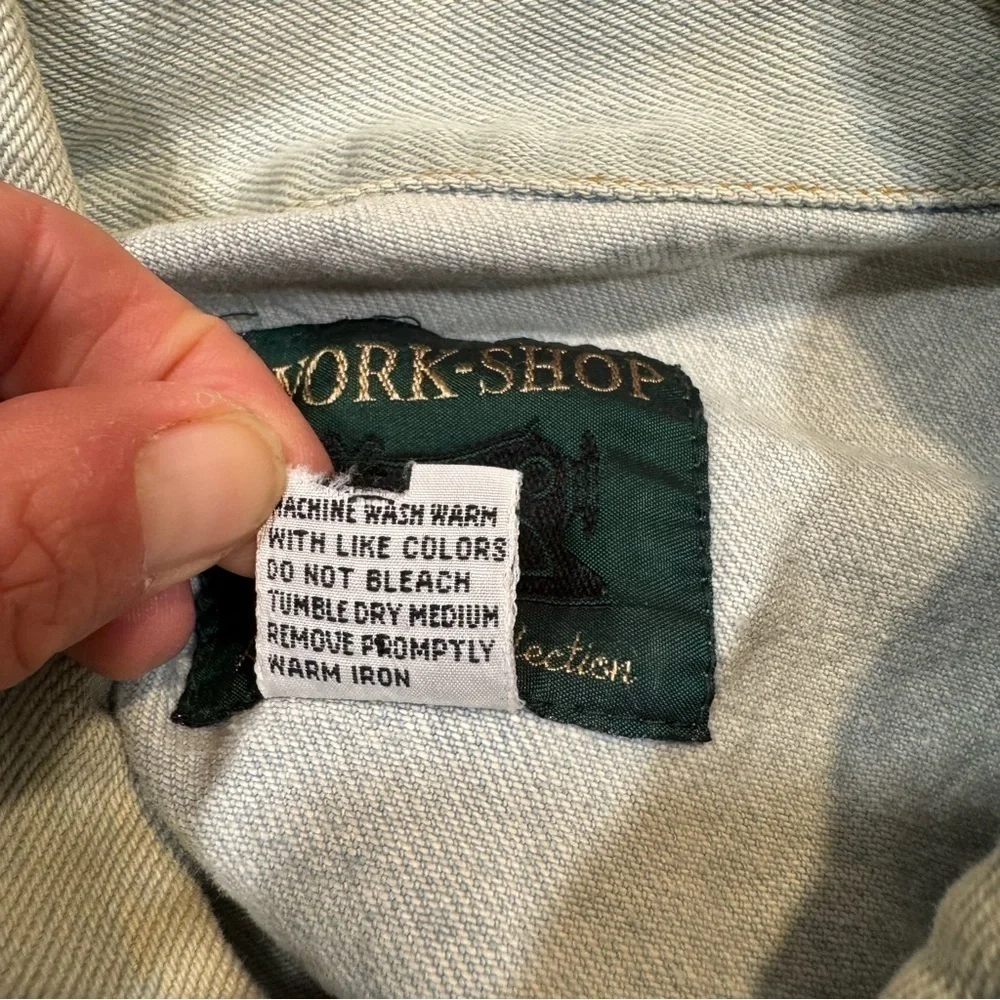 Vintage Workshop Authentic Collection cotton denim jean work jacket button up M.